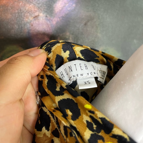 Hunter Bell womens leopard print tunic dress 100% silk size Xs luxury designer - Picture 7 of 12